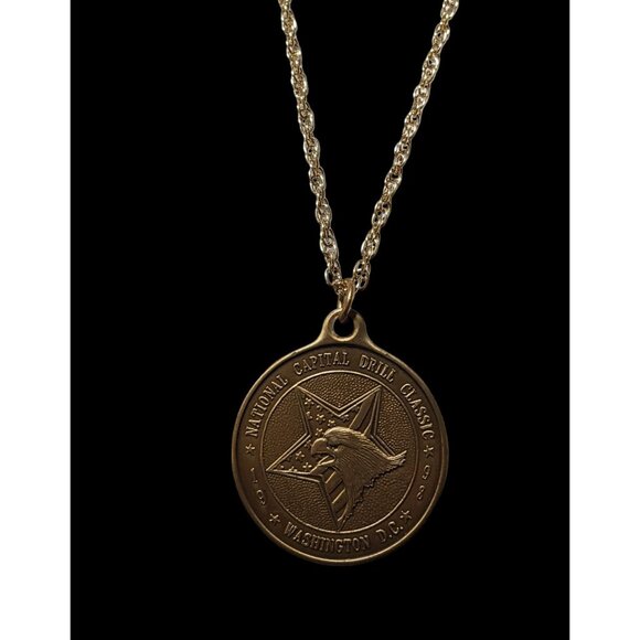 Vintage 1998 National Capital Drill Classic Medallion Necklace - Picture 5 of 8